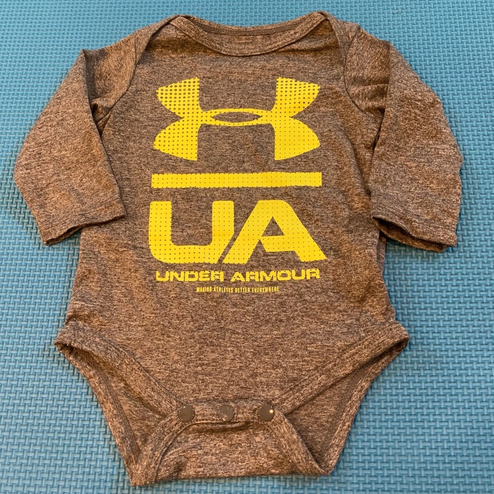 Under Armour long sleeve gray bodysuit 0-3 months